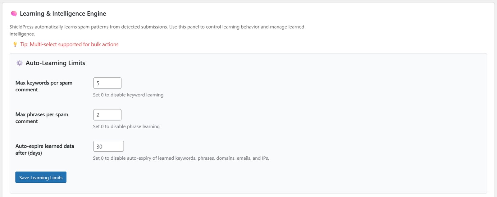 ShieldPress Auto Learning Overview
